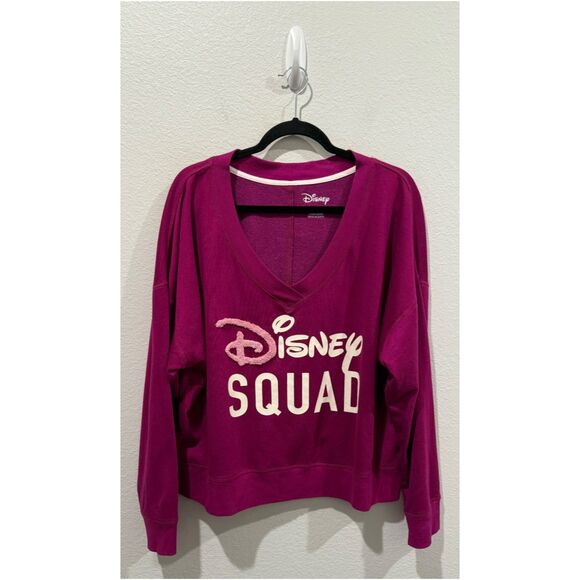 DISNEY V-Neck Disney Squad Purple Pullover - Picture 1 of 3